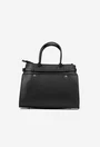 Geanta dama neagra confectionata din piele texturata