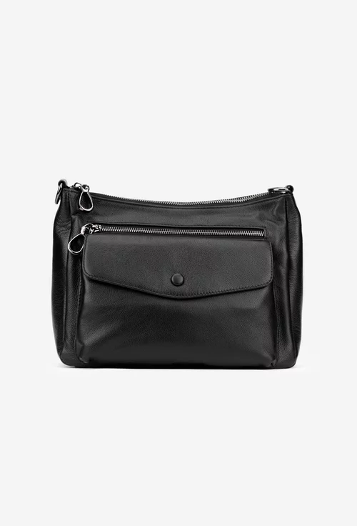 Geanta dama neagra din piele naturala