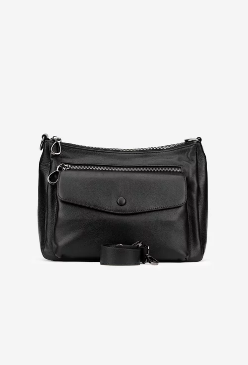 Geanta dama neagra din piele naturala