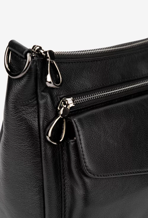 Geanta dama neagra din piele naturala