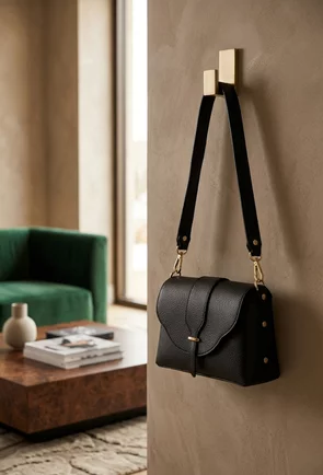 Geanta dama neagra din piele texturata