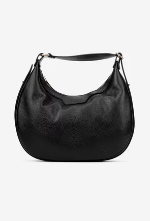 Geanta dama neagra din piele texturata