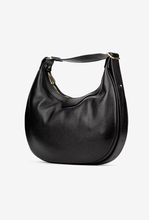 Geanta dama neagra din piele texturata