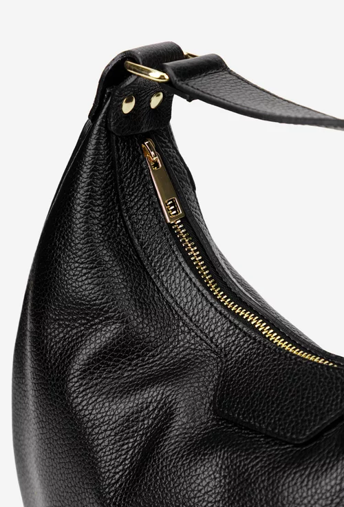 Geanta dama neagra din piele texturata