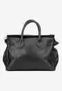 Geanta dama neagra din piele texturata