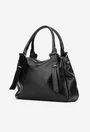 Geanta dama neagra din piele texturata