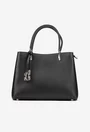 Geanta dama neagra din piele texturata
