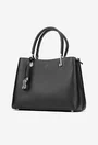 Geanta dama neagra din piele texturata