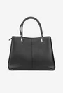 Geanta dama neagra din piele texturata