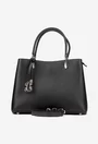 Geanta dama neagra din piele texturata