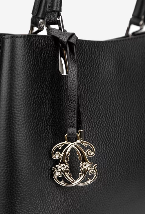 Geanta dama neagra din piele texturata