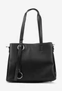 Geanta dama neagra din piele texturata