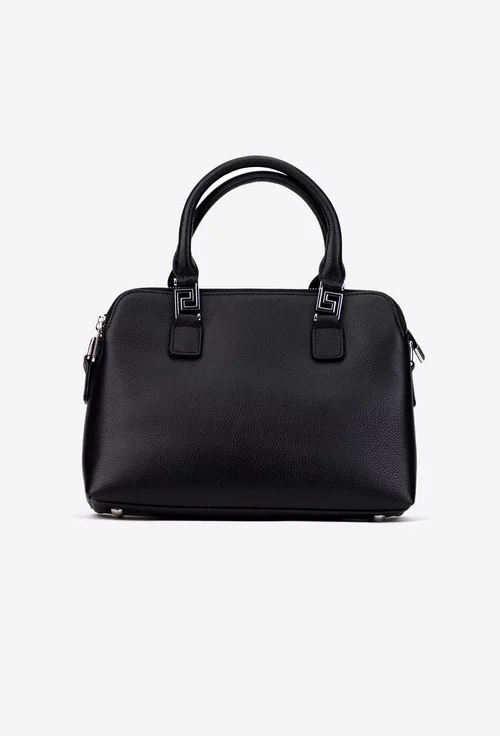 Geanta dama neagra din piele texturata