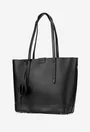 Geanta dama neagra din piele texturata