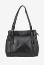 Geanta dama neagra din piele texturata