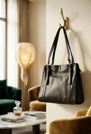 Geanta dama neagra din piele texturata