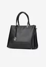 Geanta dama neagra din piele texturata