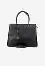 Geanta dama neagra din piele texturata