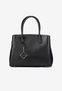 Geanta dama neagra din piele texturata
