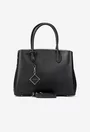 Geanta dama neagra din piele texturata