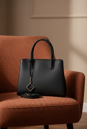 Geanta dama neagra din piele texturata