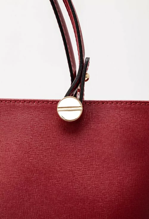 Geanta dama office grena din piele naturala