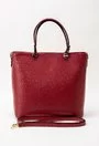 Geanta dama office grena din piele naturala