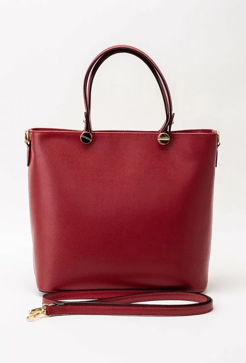 Geanta dama office grena din piele naturala