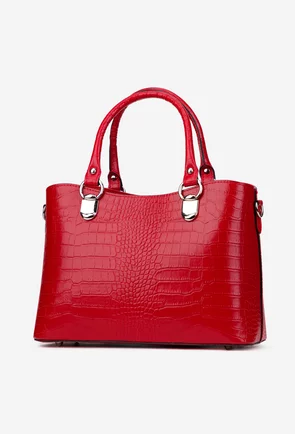 Geanta dama rosie confectionata din piele