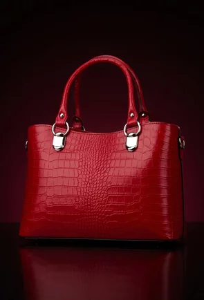 Geanta dama rosie confectionata din piele