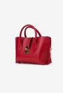 Geanta dama rosie confectionata din piele texturata