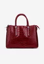 Geanta dama rosie din piele model croco