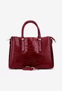 Geanta dama rosie din piele model croco