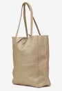 Geanta dama shopper bej din piele cu portofel interior