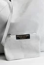 Geanta dama shopper din piele intoarsa alba