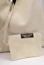 Geanta dama shopper din piele intoarsa bej