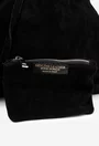 Geanta dama shopper din piele intoarsa neagra