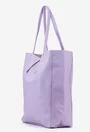 Geanta dama shopper mov deschis din piele cu portofel interior