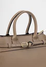 Geanta dama taupe confectionata din piele texturata