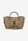 Geanta dama taupe confectionata din piele texturata