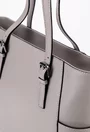 Geanta dama taupe din piele cu manere ajustabile