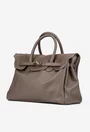 Geanta dama taupe din piele texturata