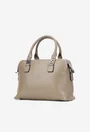 Geanta dama taupe din piele texturata