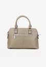 Geanta dama taupe din piele texturata