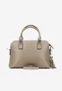Geanta dama taupe din piele texturata