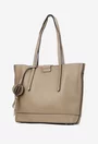 Geanta dama taupe din piele texturata