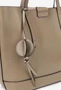 Geanta dama taupe din piele texturata