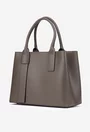 Geanta dama taupe realizata din piele naturala