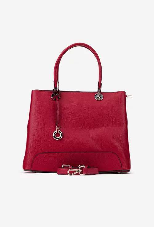 Geanta dama visinie din piele texturata