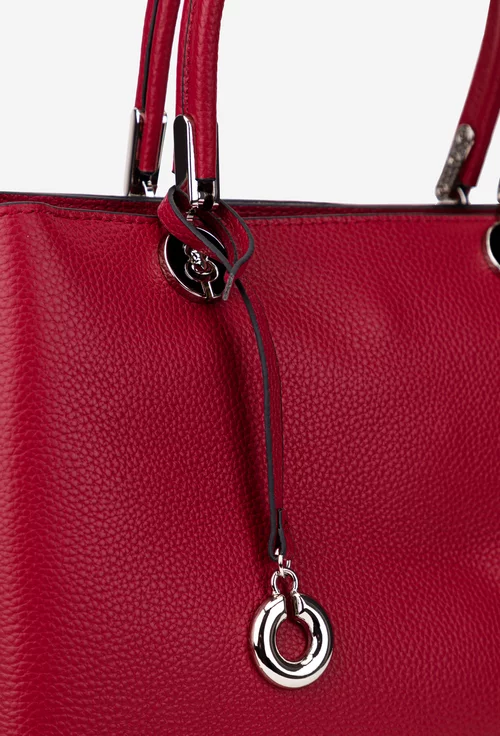 Geanta dama visinie din piele texturata